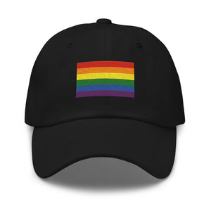 Pride Flag Cap - Adjustable Embroidered LGBT+ Dad Hat