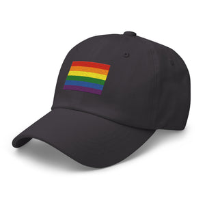 Pride Flag Cap - Adjustable Embroidered LGBT+ Dad Hat