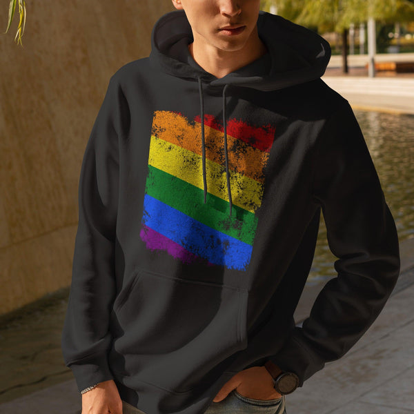 Pride Flag - Distressed LGBT+ Hoodie