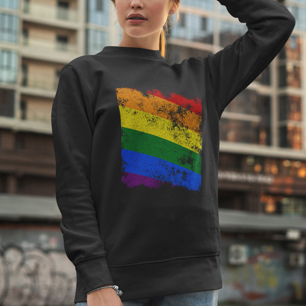 Pride Flag - Distressed LGBT+ Sweatshirt