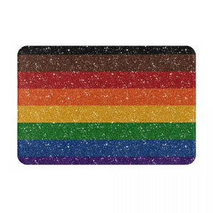 Pride Flag Doormat - LGBTQ+ Welcome Mat for Front Door