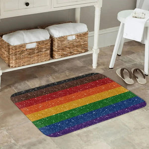 Pride Flag Doormat - LGBTQ+ Welcome Mat for Front Door