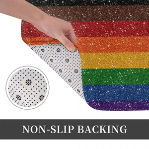 Pride Flag Doormat - LGBTQ+ Welcome Mat for Front Door