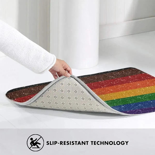 Pride Flag Doormat - LGBTQ+ Welcome Mat for Front Door