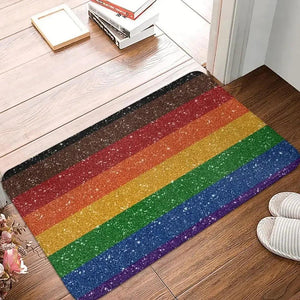 Pride Flag Doormat - LGBTQ+ Welcome Mat for Front Door