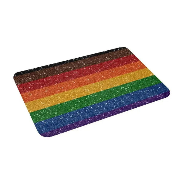 Pride Flag Doormat - LGBTQ+ Welcome Mat for Front Door
