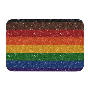 Pride Flag Doormat - LGBTQ+ Welcome Mat for Front Door