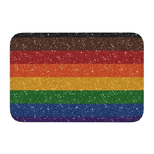 Pride Flag Doormat - LGBTQ+ Welcome Mat for Front Door