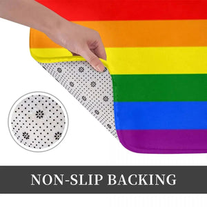 Pride Flag Doormat - LGBT+ Welcome Mat for Bath and Front Door