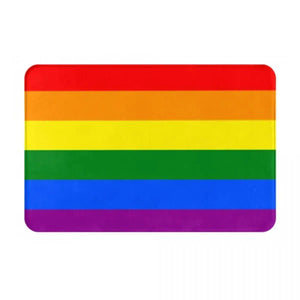 Pride Flag Doormat - LGBT+ Welcome Mat for Bath and Front Door