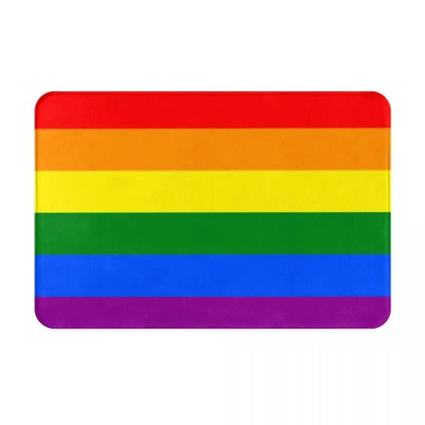 Pride Flag Doormat - LGBT+ Welcome Mat for Bath and Front Door