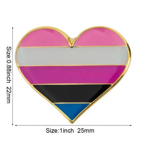 Pride Flag Lapel Pin Collection - LGBTQIA2S+ Enamel Pin Flag