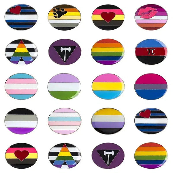 Pride Flag Lapel Pin Collection - LGBTQIA2S+ Enamel Pin Flag