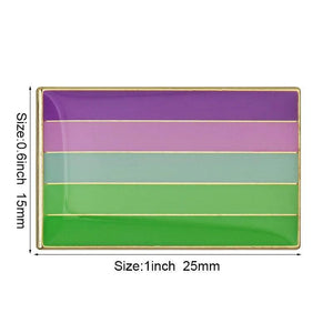 Pride Flag Lapel Pins - LGBTQIA2S+ Enamel Pin Flag