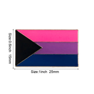 Pride Flag Lapel Pins - LGBTQIA2S+ Enamel Pin Flag