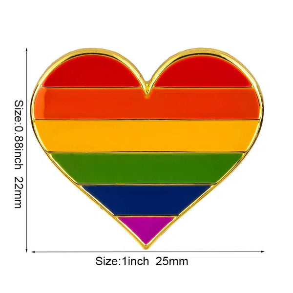 Pride Flag Lapel Pins - LGBTQIA2S+ Enamel Pin Flag