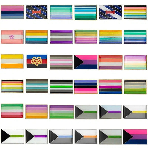 Pride Flag Lapel Pins - LGBTQIA2S+ Enamel Pin Flag