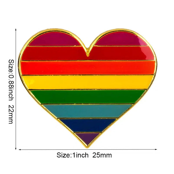 Pride Flag Lapel Pins - LGBTQIA2S+ Enamel Pin Flag