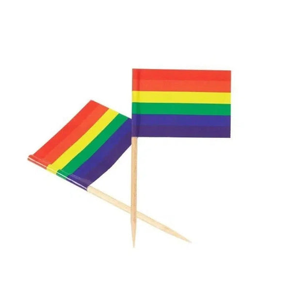 Pride Flag Toothpicks - LGBTQIA2S+ Cupcake Toppers (100Pcs)