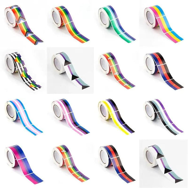 Pride Flags Sticker Roll - 250pcs LGBTQ+ Stickers