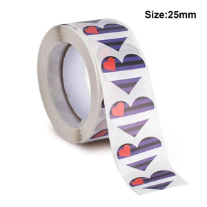 Pride Flags Sticker Roll - 500pcs LGBTQ+ Stickers