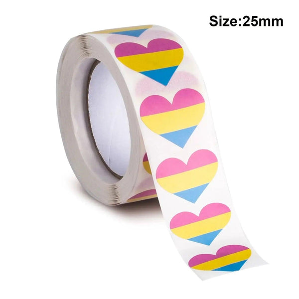 Pride Flags Sticker Roll - 500pcs LGBTQ+ Stickers