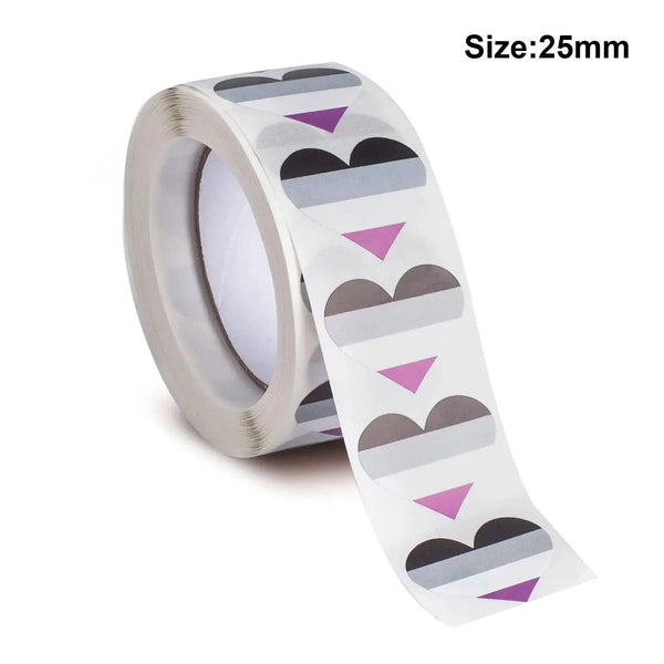 Pride Flags Sticker Roll - 500pcs LGBTQ+ Stickers