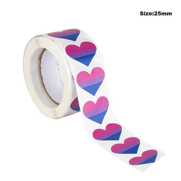 Pride Flags Sticker Roll - 500pcs LGBTQ+ Stickers