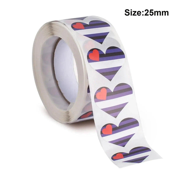 Pride Flags Sticker Roll - 500pcs LGBTQ+ Stickers