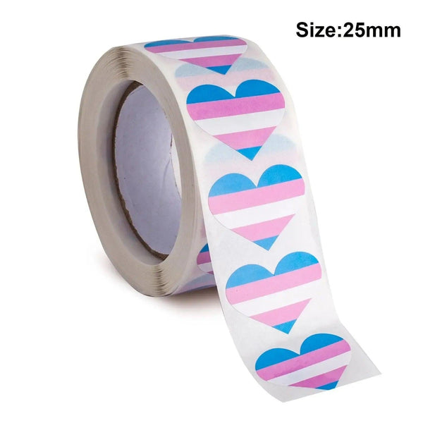Pride Flags Sticker Roll - 500pcs LGBTQ+ Stickers