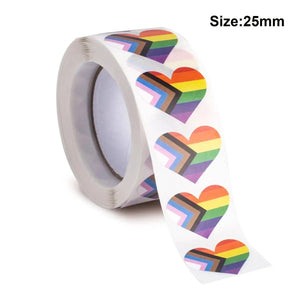 Pride Flags Sticker Roll - 500pcs LGBTQ+ Stickers