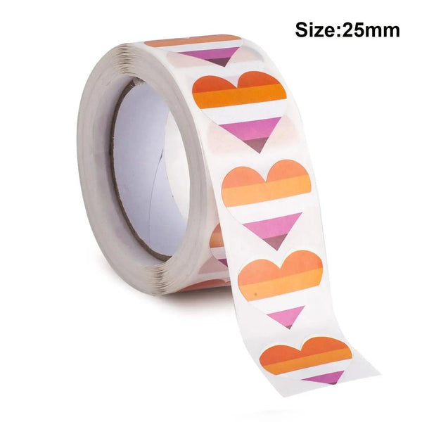 Pride Flags Sticker Roll - 500pcs LGBTQ+ Stickers