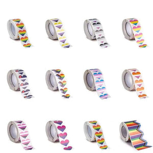 Pride Flags Sticker Roll - 500pcs LGBTQ+ Stickers