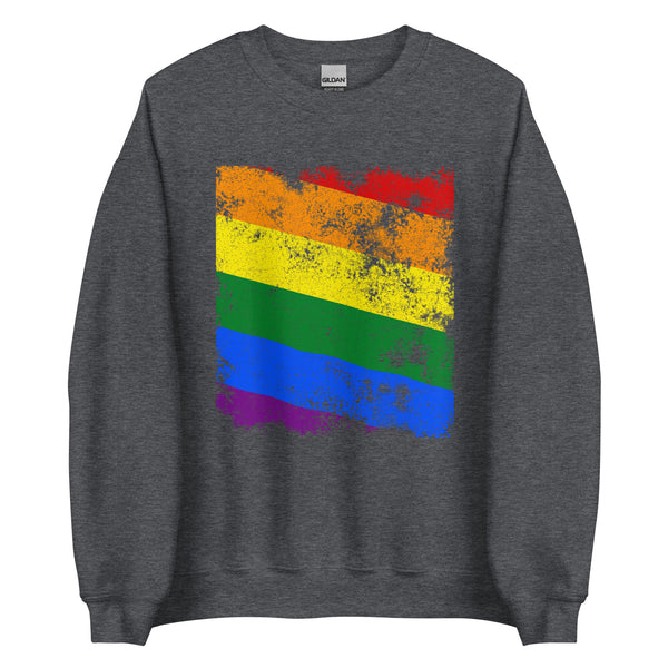 Pride Flag - Distressed LGBT+ Sweatshirt