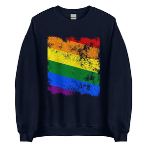 Pride Flag - Distressed LGBT+ Sweatshirt