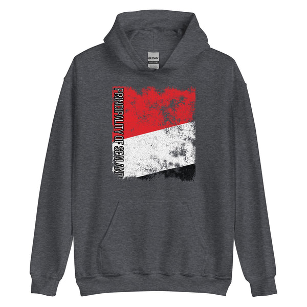 Principality Of Sealand Flag - Distressed Flag Hoodie