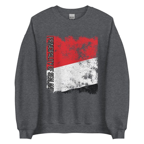 Principality Of Sealand Flag - Distressed Flag Sweatshirt