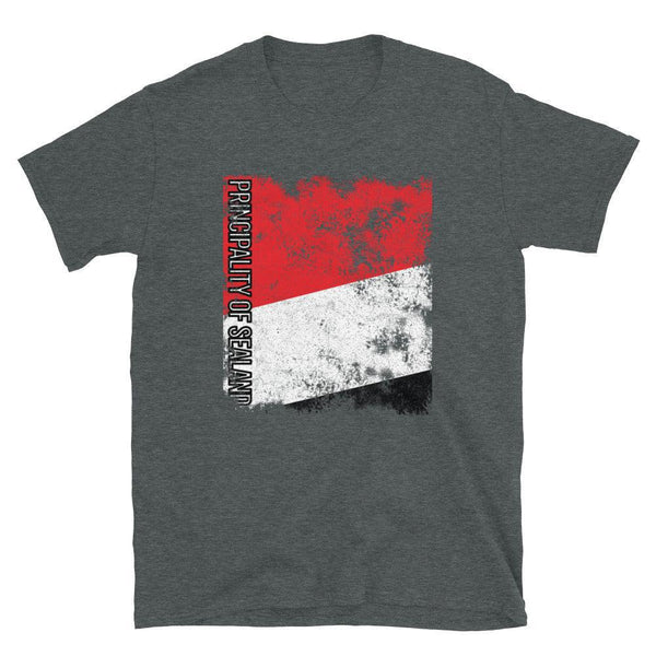 Principality Of Sealand Flag Distressed T-Shirt