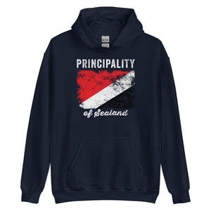 Principality of Sealand Flag Distressed Hoodie