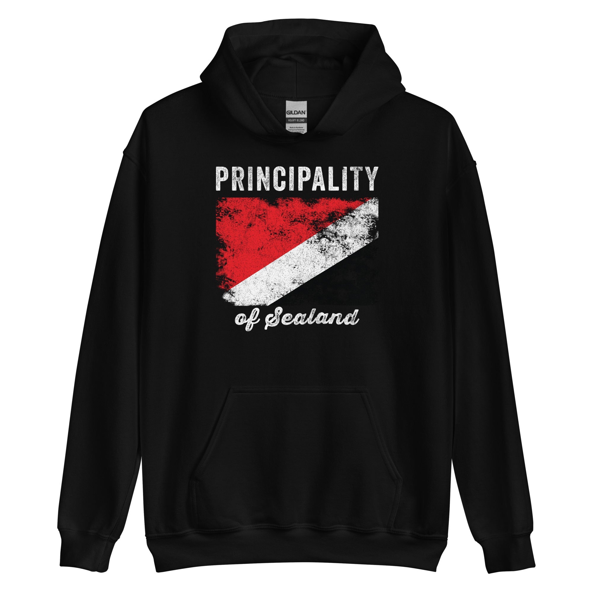 Principality of Sealand Flag Distressed Hoodie