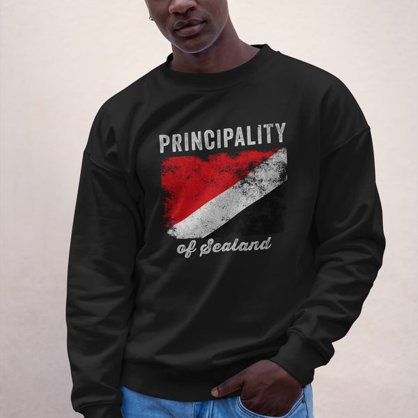 Principality of Sealand Flag Distressed Sweatshirt