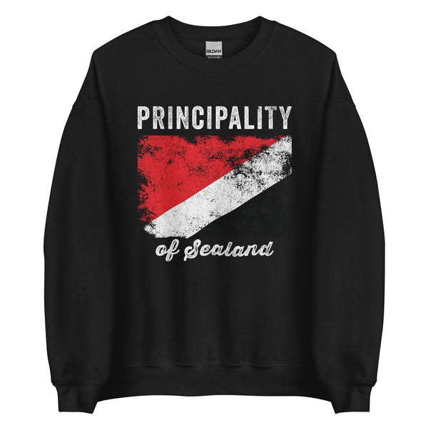 Principality of Sealand Flag Distressed Sweatshirt