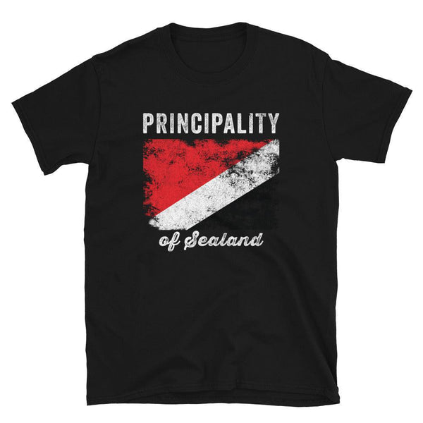 Principality of Sealand Flag Distressed T-Shirt