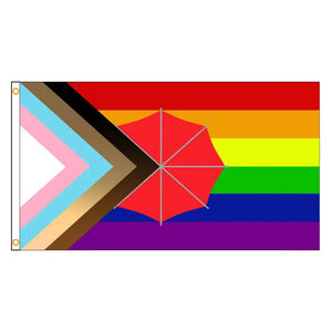 Progress Pride Flag - 90x150cm(3x5ft) - 60x90cm(2x3ft) - LGBTQIA2S+