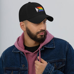 Progress Pride Flag Cap - Adjustable Embroidered LGBT+ Dad Hat