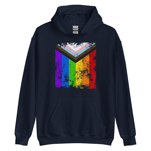 Progress Pride Flag - Distressed LGBTQIA2S+ Hoodie