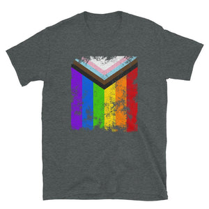 Progress Pride Flag - Distressed LGBTQIA2S+ T-Shirt