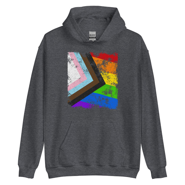 Progress Pride Flag - Distressed LGBT+ Hoodie
