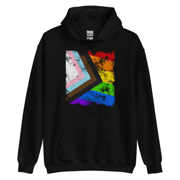 Progress Pride Flag - Distressed LGBT+ Hoodie