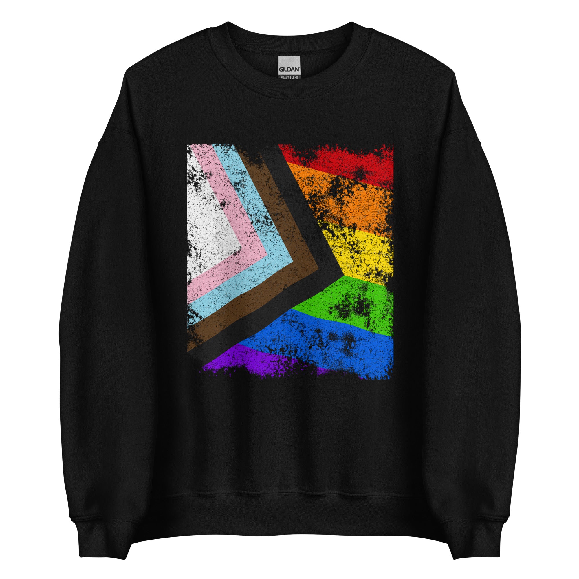 Progress Pride Flag - Distressed LGBT+ Sweatshirt